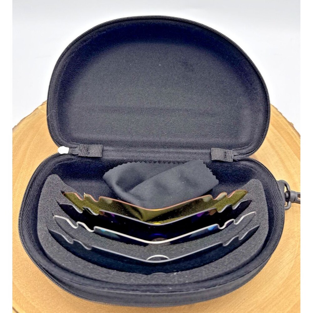 Rivbos Polarized Sunglasses Lenses (4) Interchangeable w/ Padded Case Set of 4